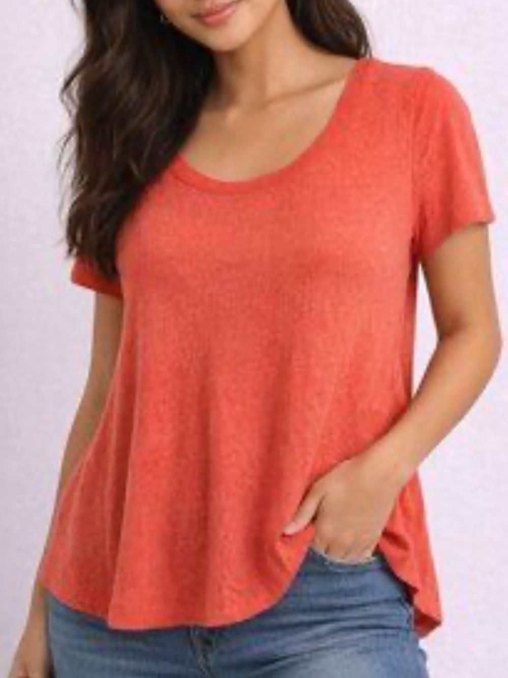 LuLaRoe Coral Scoop Neck Short Sleeve Top
